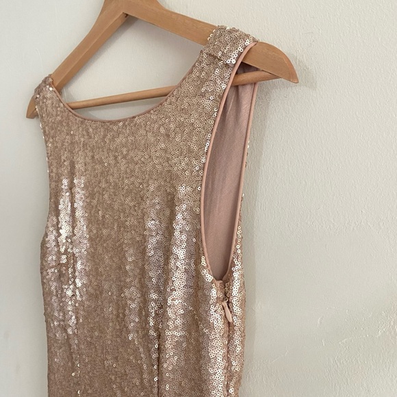Lulus Slink and Wink Matte Rose Gold Sequin Maxi Dress - S - Picture 14 of 16